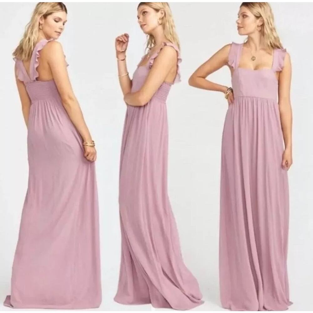 NWT Show Me Your Mumu Wedding June Maxi Dress Antique Rose Chiffon XXS